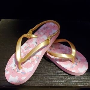 Unicorn flip flops